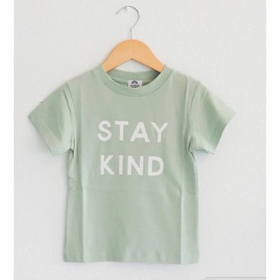 Polished Prints ''Stay Kind'' Pale Green Unisex Graphic Tee - 3T