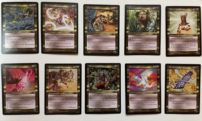 MTG 10 Karten Konvolut Deutsch Gold Mehrfarbig Mirage Tempest alte Sammlung