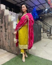 Designer Indian Pakistani top pant Bollywood Dress Party Wear Suit wedding