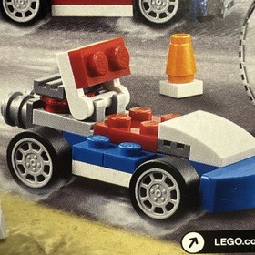 LEGO CREATOR: Blue Racer (31027) Car Traffic Cones 67pc Boxed Set 3 In 1