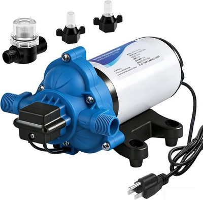 #ad 110V Automatic Water Pressure Pump 4GPM for RV Irrigation Food Truck $85.99