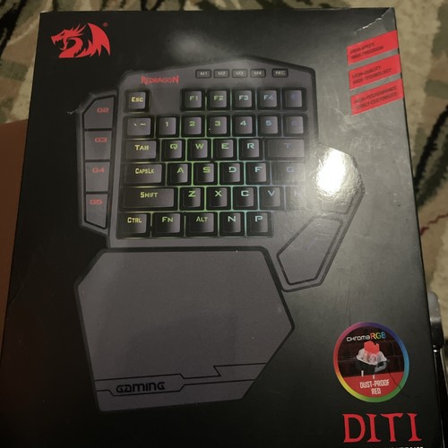 Redragon DITI Mechanical Gaming Keyboard - Black/Red Switch - Picture 1 of 3
