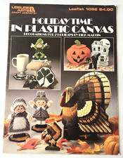 Leisure Arts 1092 Holiday Time In Plastic Canvas Thanksgiving Halloween Etc