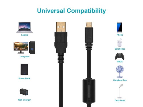 Monoprice USB Type-A to Micro Type-B 2.0 Cable - 3ft - Black, 5-Pin, 28/24AWG - Bild 6 von 6