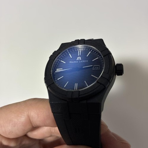Maurice Lacroix AIKON tide AI2008 Quartz Watch Working Swiss Made Used Tested - Picture 4 of 17