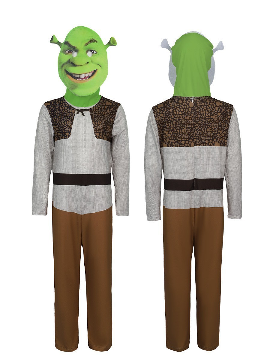 Monster Shrek Cosplay Shrek Costume Halloween Outfit Mask Full Set UK 🎃