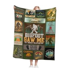 Blanket, Bigfoot Gifts for Men Women, 50"x60"for Throw/Travel Bigfoot Camping