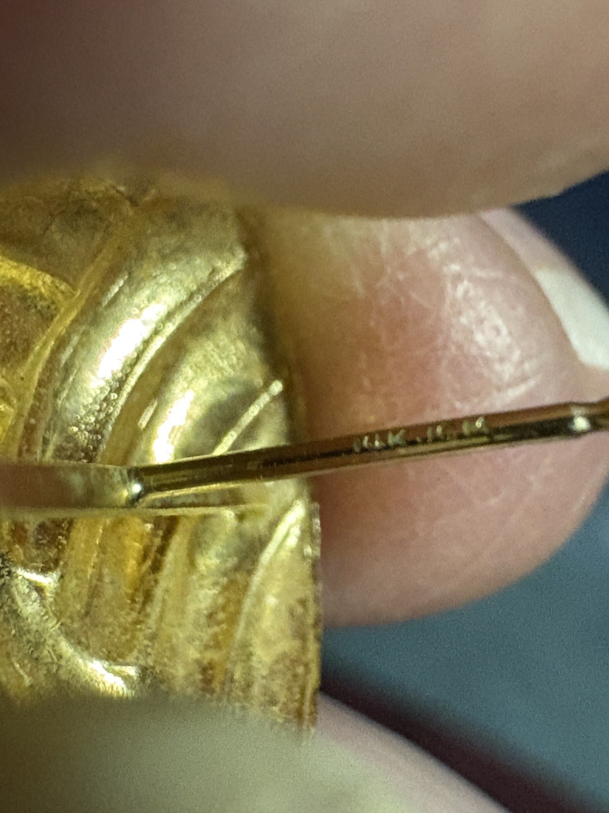 Solid 14K Yellow GOLD Button Stud Earrings - image 3