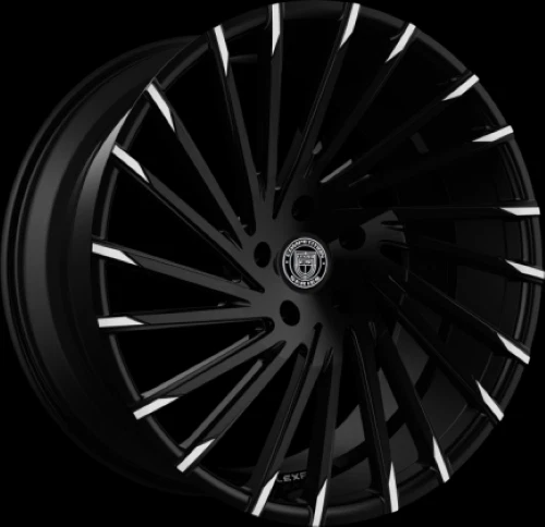 Rueda Lexani Wraith 22" 🔥 22X9 +15 5X115 🔥 Llanta puntas mecanizadas negras ✅ Última ⓵🔻 Foto 3 de 4
