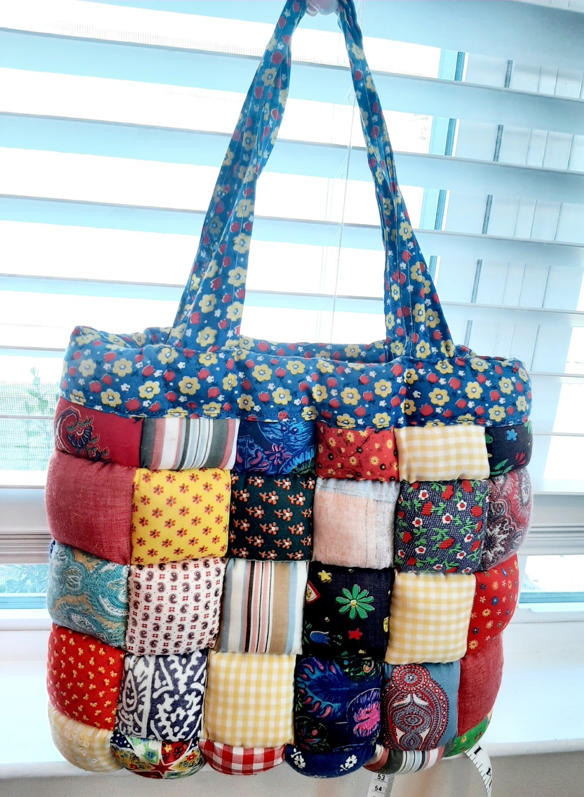 Vintage Handmade Patchwork Quilt Bag - image 1