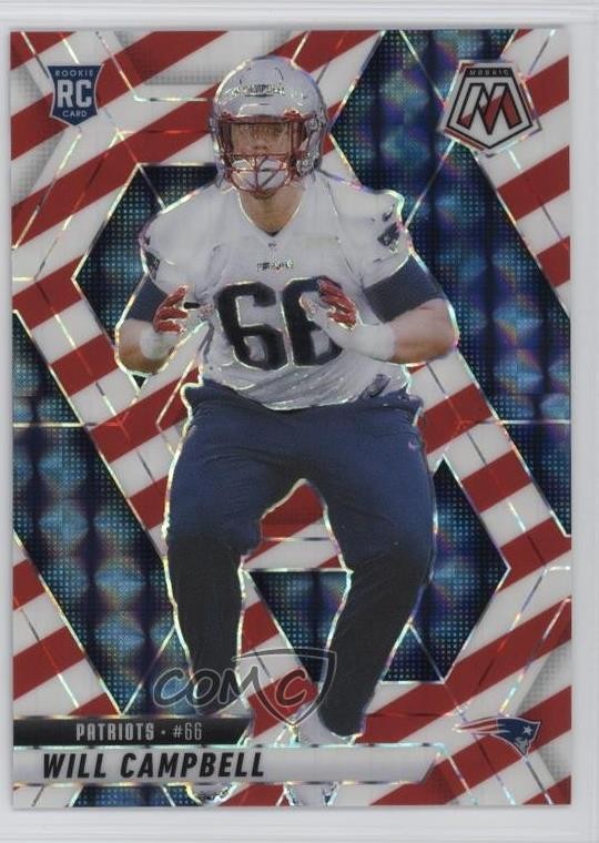 2025 Panini Mosaic Rookies Red & White Stripe Prizm Will Campbell #378 1o4n
