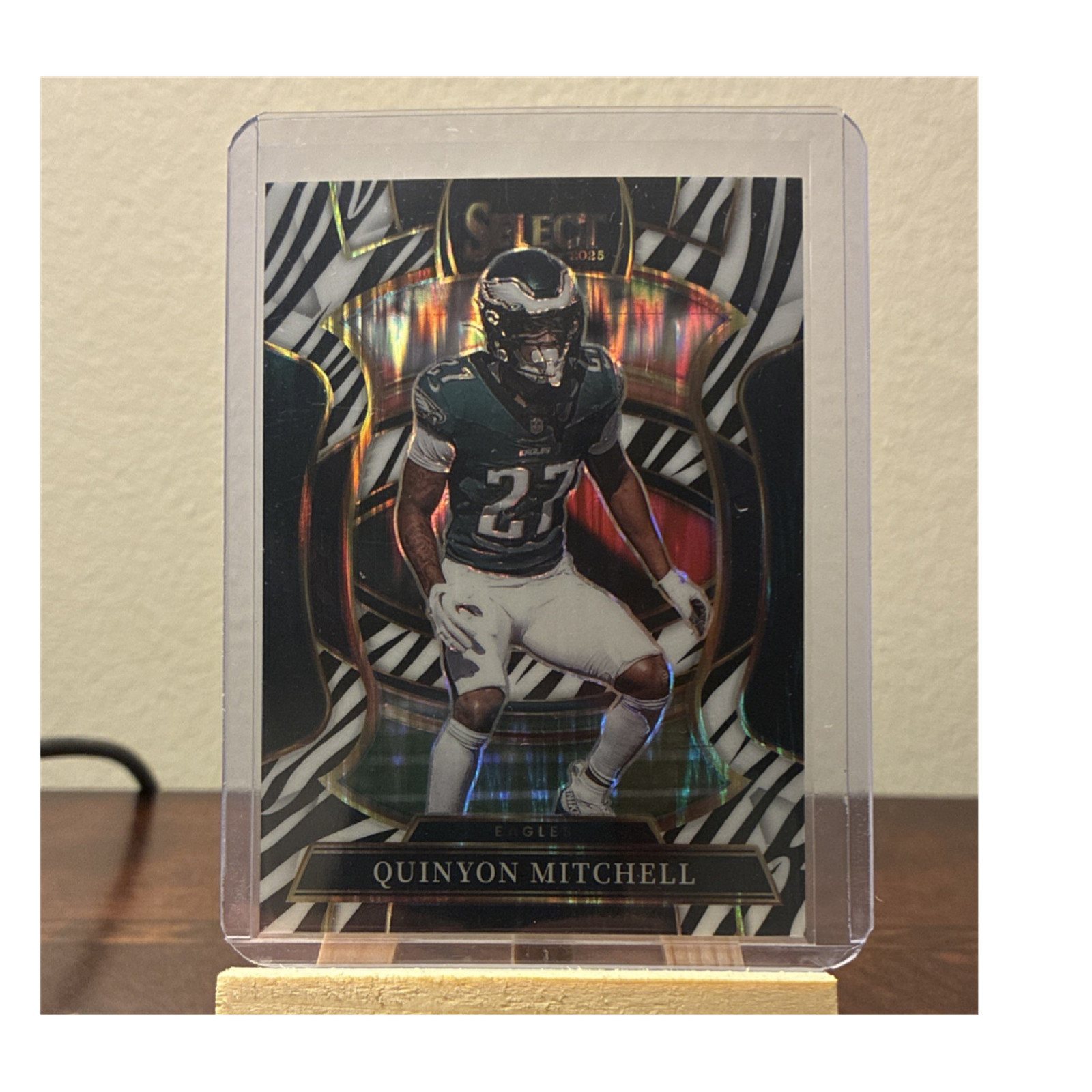 Panini Select 2025 Quinyon Mitchell Zebra Prizm Concourse #92 Eagles NFL