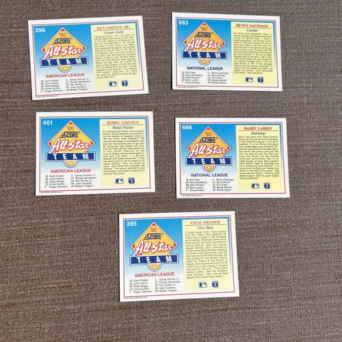 1991 Score 20 Card All Star Big Head Includes Griffey Bonds Henderson Boggs - Picture 7 of 8