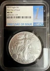 2019 American Silver Eagle NGC MS70 First Day of Issue Black Core #202