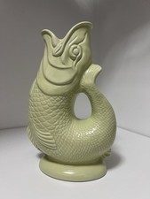 Light Sage Green 10” Gluggle Jug / Fish Pitcher by Wade Stoke on Trent England