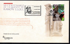 Spain 2016 The 700th Anniversary (2015) of the Death of Ramón Llull FDC