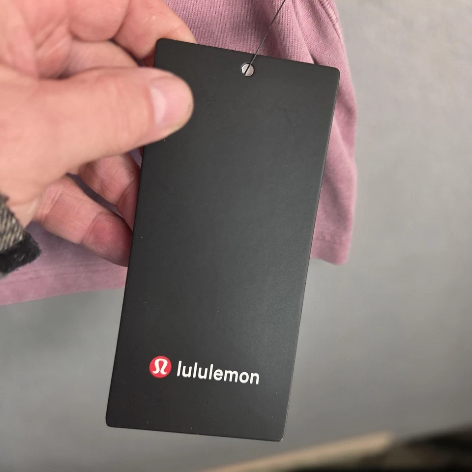 NUEVO CON ETIQUETAS Camisa Lululemon Entrenamiento Relajado Manga Corta Lavada Para Hombres Mediana Rosa Foto 3 de 4
