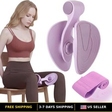 35LB Inner Thigh Exerciser with 39LB Fabric Resistance Band for Home Workouts