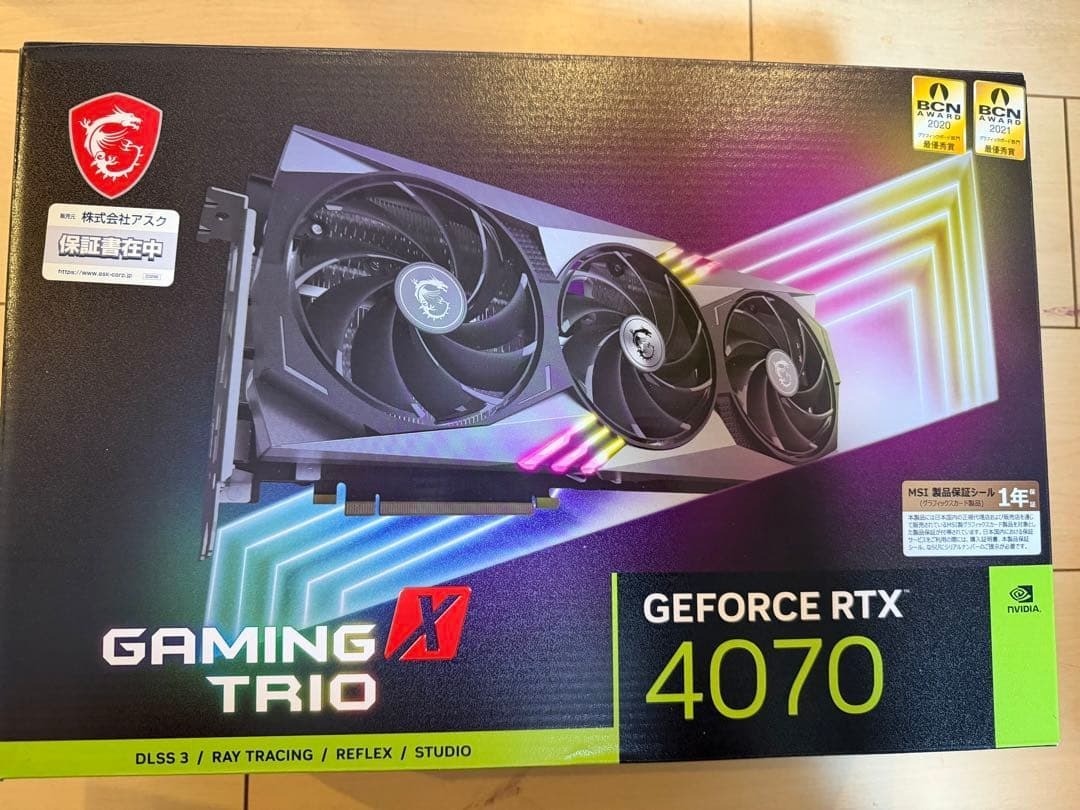 グラフィックボード・グラボ・ビデオカード MSI GeForce RTX 4070 Gaming X Trio GeForce RTX 4070 GAMING X TRIO 12G | MSI グラフィックボード