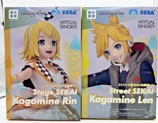 Project Sekai Kagamine Rin & Len SEGA Desktop x Decorate Figure Set New With Tag