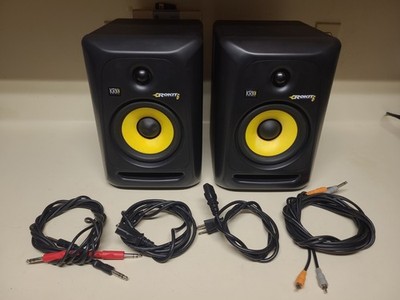 KRK Rokit 6 Pair RP6 G3 Studio Monitors Working Tested with accessories 