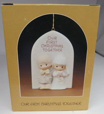 Our First Christmas Together Plaque 1982 Precious Moments Ornament E-2385/Box