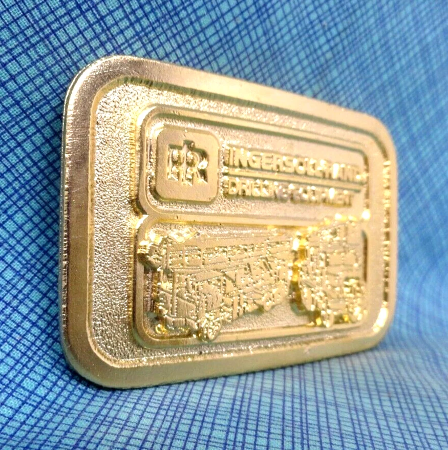 Equipo de perforación Ingersoll Rand promoción cinturón hebilla campo petrolífero de colección años 80 Hit Line. NOX110 Foto 4 de 4