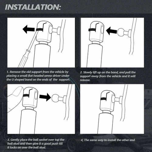 2x Front Engine Box Hood Lift Support Strut Shock For Chevrolet Malibu 2008-2012 - Picture 6 of 6