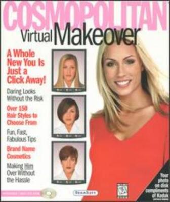 Cosmopolitan Virtual Makeover PC CD create hair style color highlights cosmetics