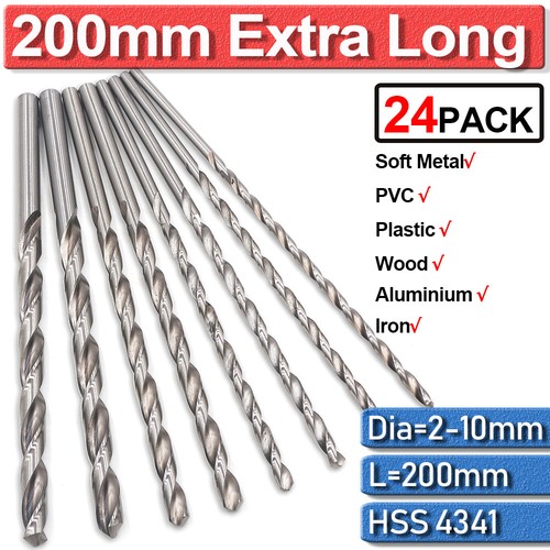 200mm Extra Long HSS Twist Drill Bits 