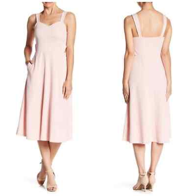 NWT! Free Press Baby Pink Side Cutout Midi Dress ~ Loose stitching at waist seam