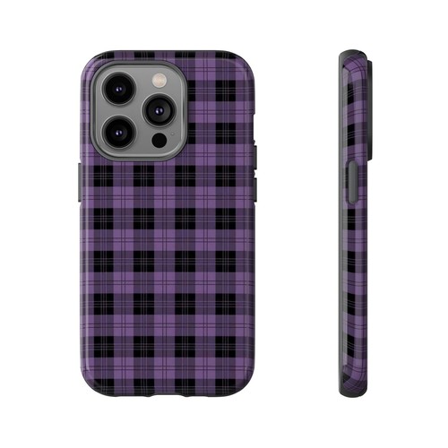 Personalized Purple And Black Plaid Tough Case For iPhone, Galaxy and Pixel - Picture 81 of 272