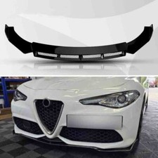 For Alfa Romeo Giulia Glossy Black Front Bumper Lip Spoiler Splitter Cover Set For Alfa Romeo Giulia Glossy Black Front Bumper Lip Spoiler Splitter Cover Set