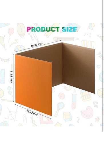SATINIOR 24 Pcs Privacy Boards for Student Desks Classroom - Picture 3 of 6