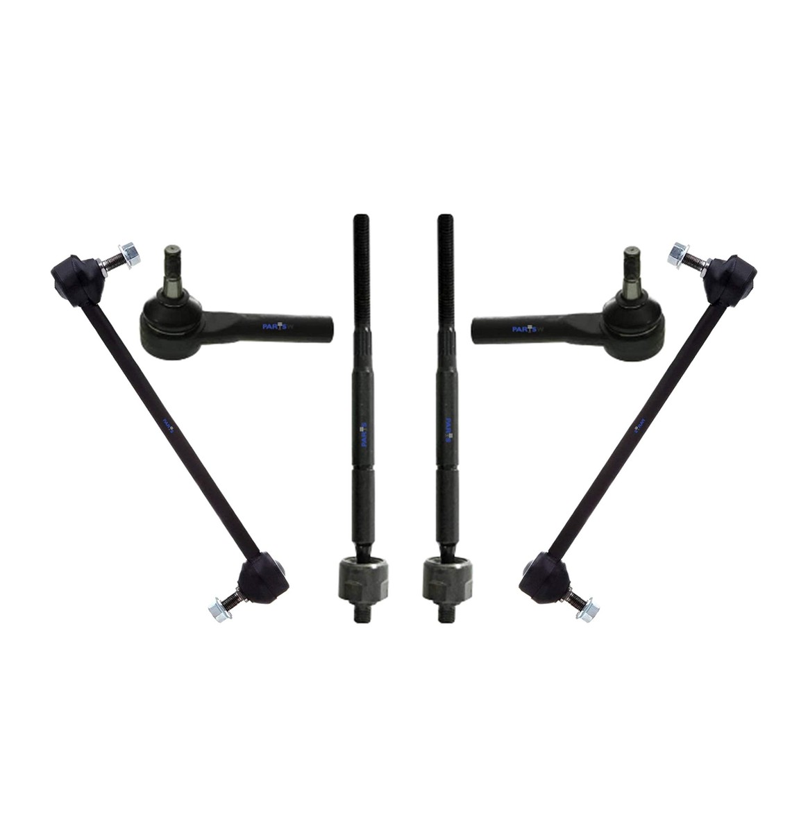 Detroit Axle - Front Sway Bars Lower Ball Joints Outer Tie Rod Ends Assembly Replacement for Caliber Compass Patriot - 6pc Set