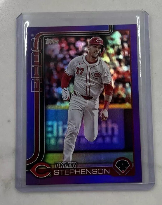 2025 Topps Series 1 - Tyler Stephenson #684 Purple Foil 168/250 Cinci Reds