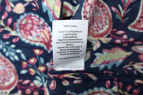 TALBOTS Women's Cotton Long Sleeve Blouse Paisley Floral Multicolor Size 2XP - Picture 10 of 16