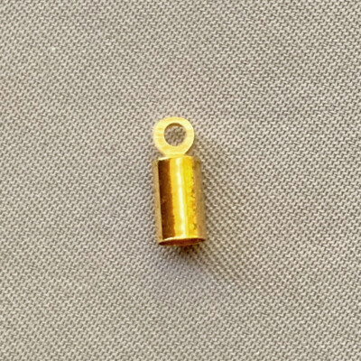 3mm Glue On Leather Cord Ends 9x3.5mm Gold Plated Brass Q100 Per Pkg