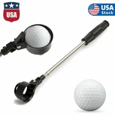 Portable Telescopic Stainless Steel Shaft Golf Ball Pick Up Retriever Scoop USA