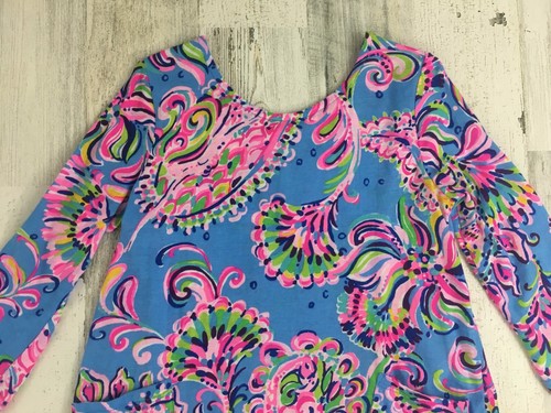 Lilly Pulitzer Jena Dress Multi Mermaid Grotto Girls M 6 7 EUC - Picture 2 of 14