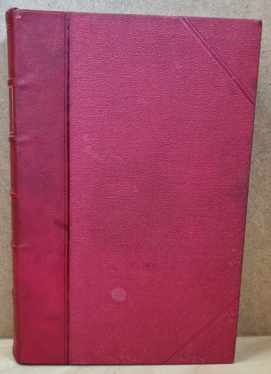 Recueil Cahier Rouge Page De Garde Livre relié cuir rouge recueil journal de 1890 L'écolier illustré sérigraphies | eBay