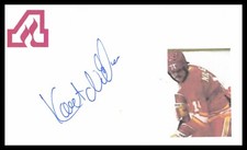 Kent Nilsson Autographed 3x5 index card w/ color images Calgary Flames