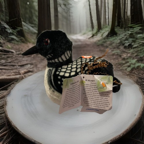 Wild Republic Audubon Birds Common Loon Plush with Authentic Bird Sound NWT - Picture 2 of 5