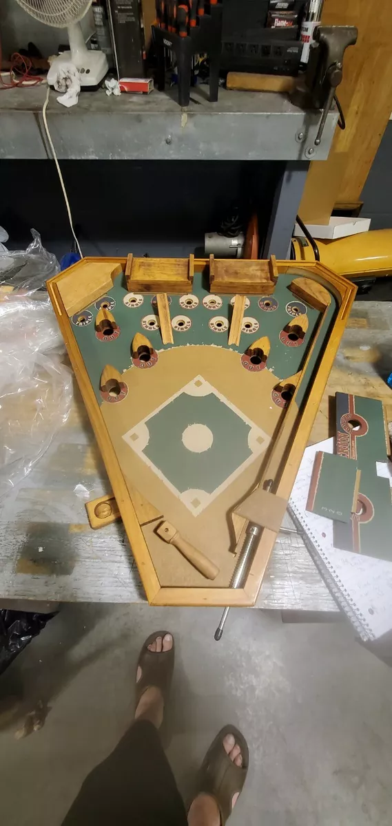 Barrington Wooden Mini Tabletop Pinball Style Baseball Game - for sale  online