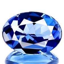 TANZANITE 0.87ct IF-FLAWLESS NATURAL TANZANITE D BLOCK BEST BLUE COLOR OVAL CUT