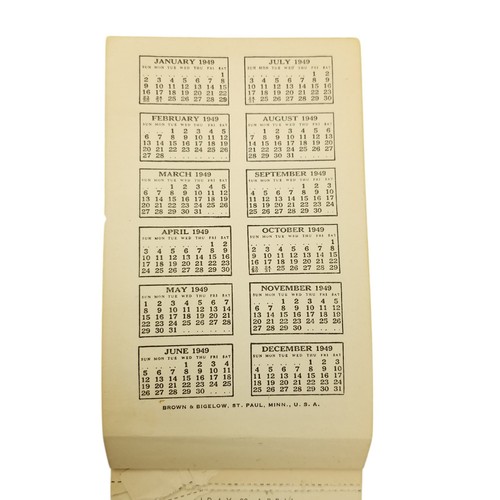 Watching TV Lawson Wood Vtg 1949 Calendar Notepad Safway Scaffolds Of Texas - Picture 2 of 5