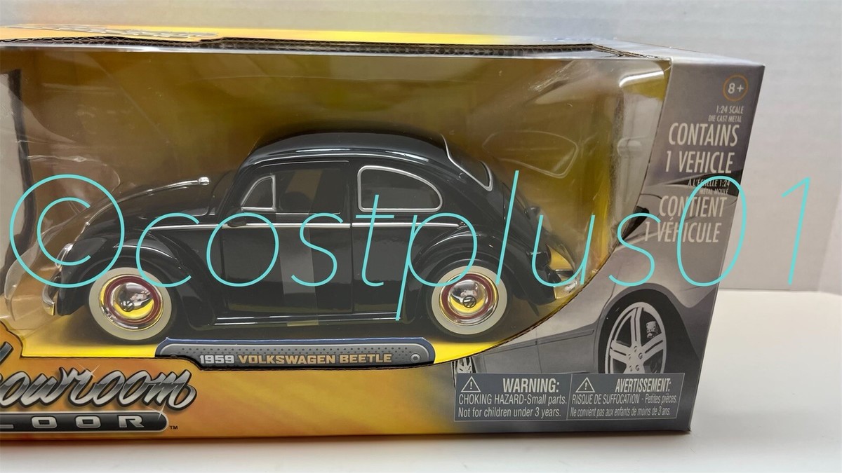 JADA SHOWROOM FLOOR 1959 VW BEETLE 1:24 BLACK MOON