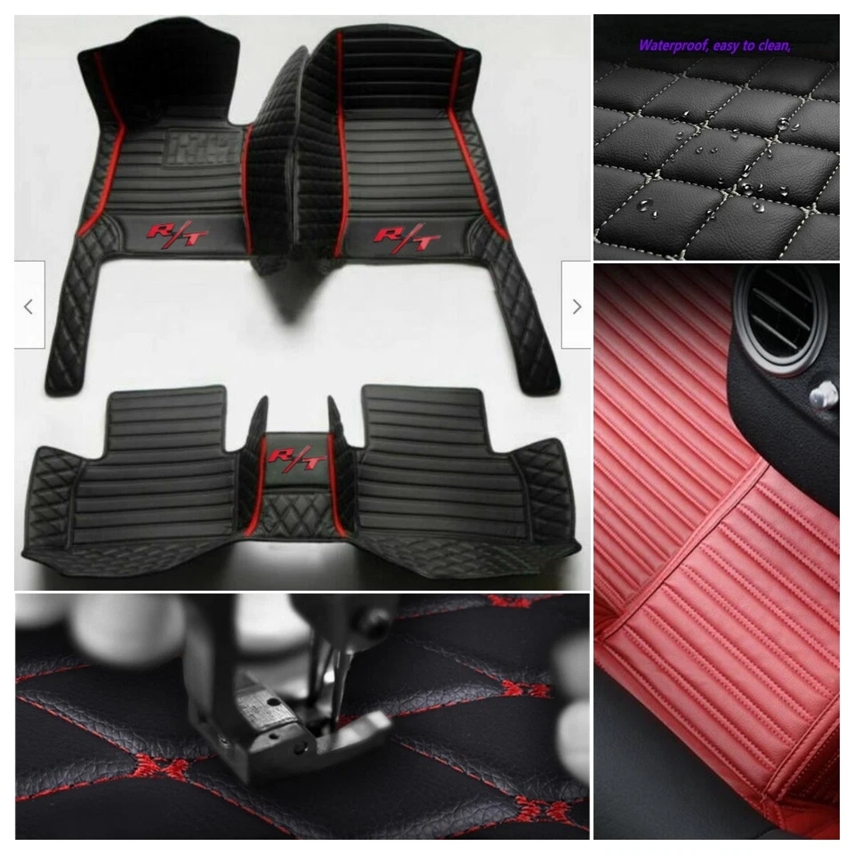 Alfombrillas de cuero impermeables delanteras traseras para Dodge Durango RT alfombrillas de coche Foto 4 de 4