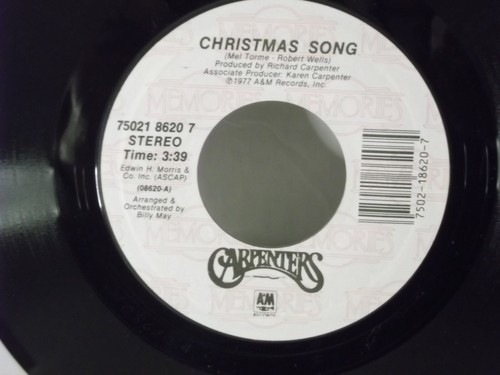 The Carpenters,A&M,"Christmas Song",US,7" 45 with P/S,1977 classic Xmas hit,M - Picture 2 of 3