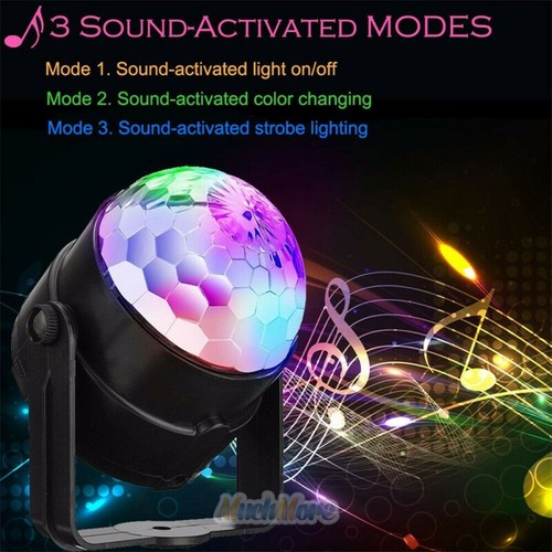 4Pack RGB Disco Ball Light Stage Strobe Effect Magic Ball Voice Controlled Light - Picture 6 of 25